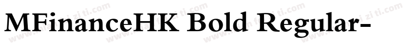 MFinanceHK Bold Regular字体转换